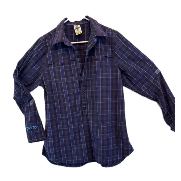Burton FreeRide Women’s Large Performance Plaid shirt - Picture 2 of 2